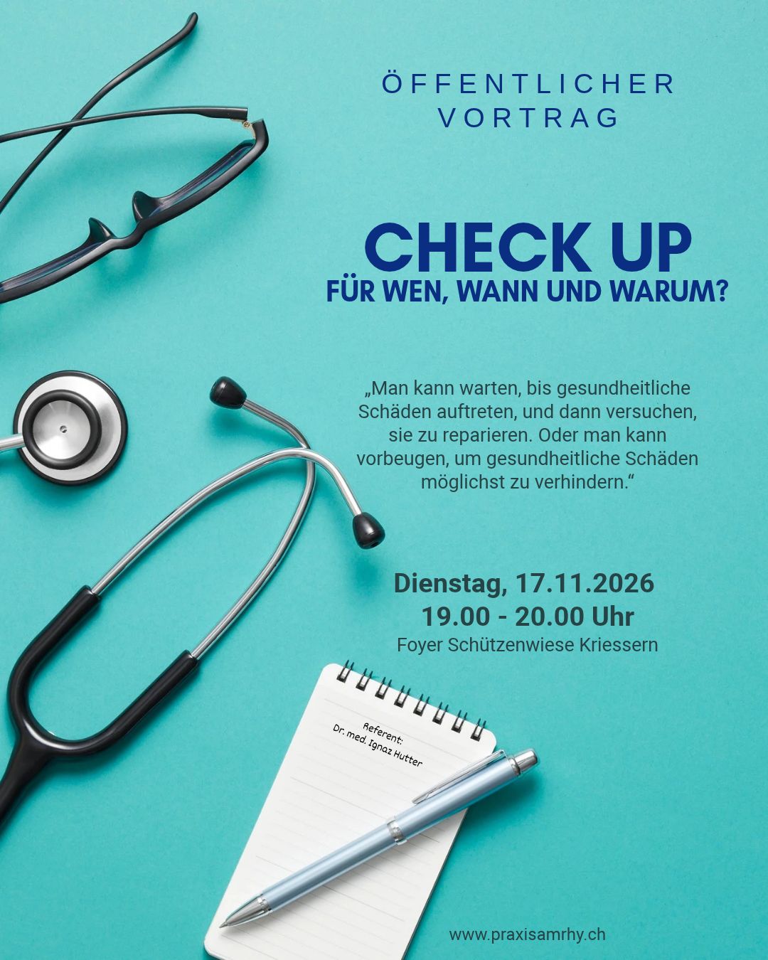 Öffentlicher Vortrag: Check up